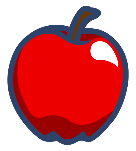 Na ilustracji czerwone jabłko